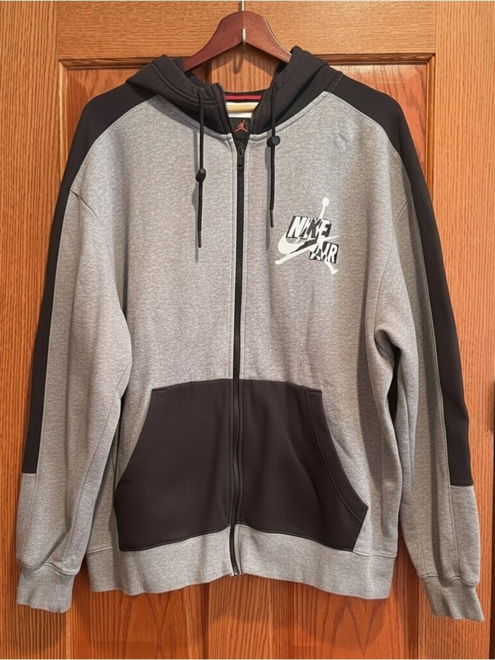 Nike Air Jordan Jumpman Classics Full Zip Hoodie Gray Black Men’s XL